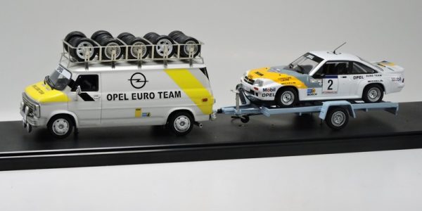 Furgone GMC, carrello ed Opel Manta 400 Opel Euro Team